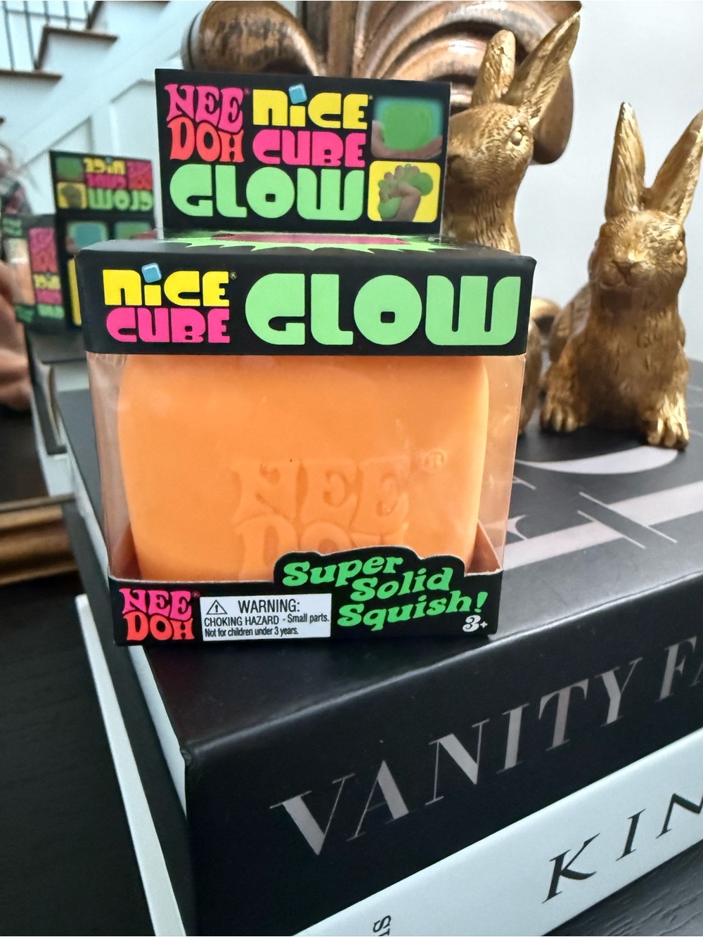Nice Cube Glow Orange Super Solid Squish - Kids Building Toy